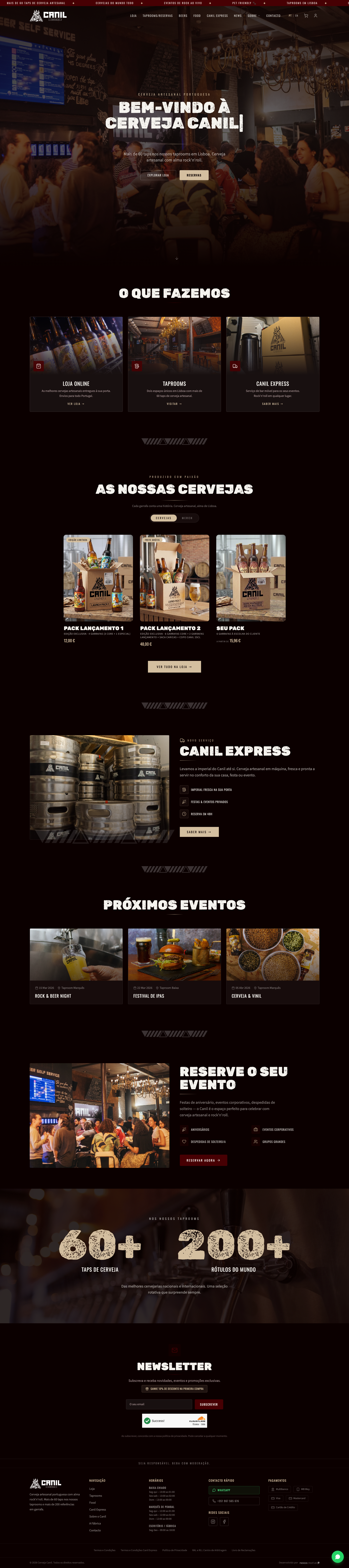 Cerveja Canil · plataforma digital completa