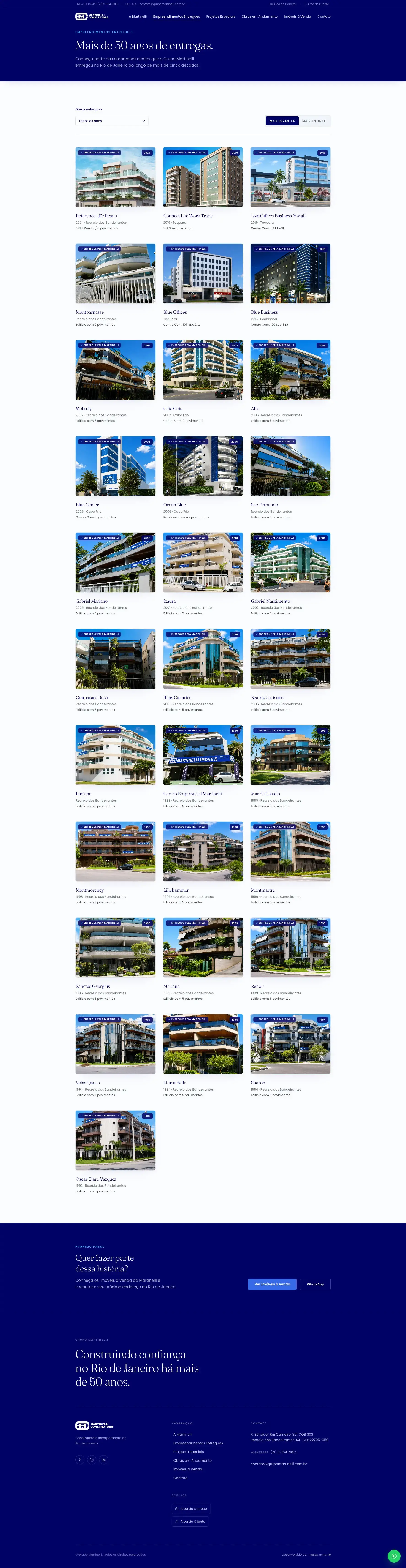 Portal do cliente · obra entregue Grupo Martinelli